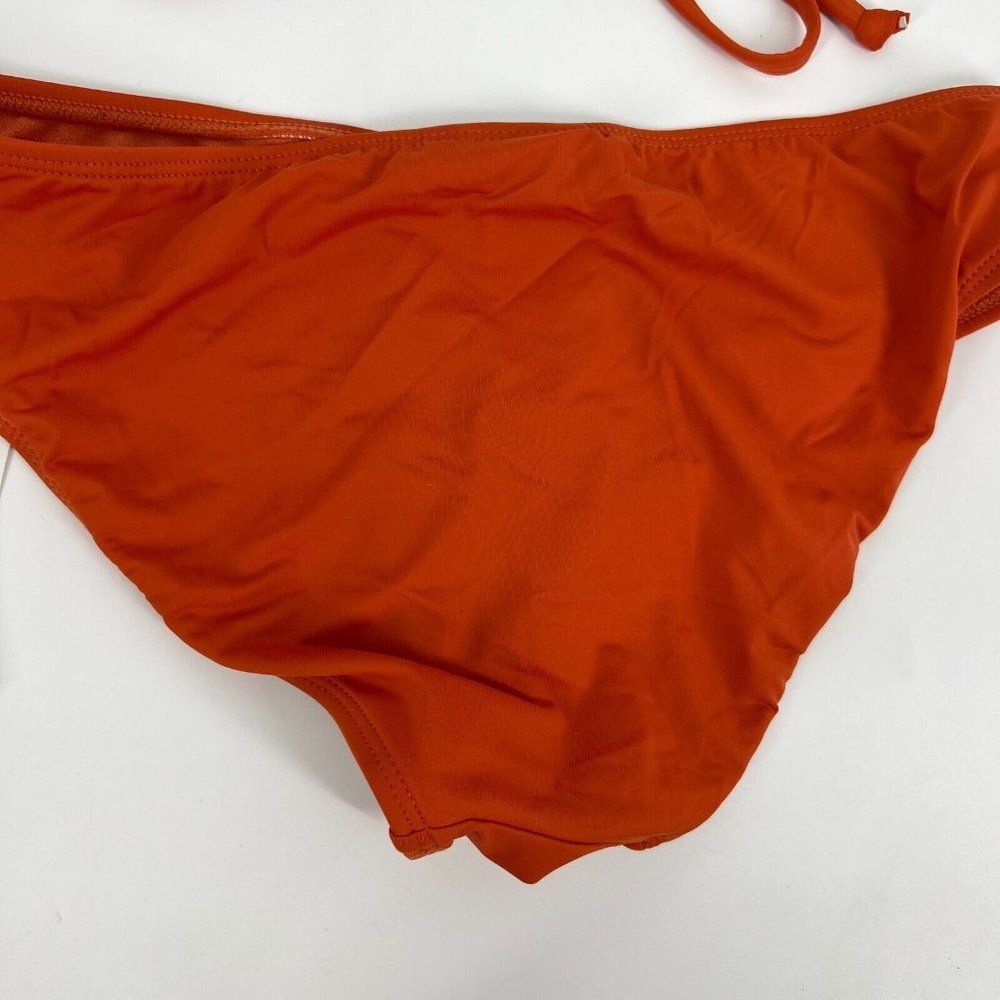 The Bikini Lab Bandeau Bikini Two Piece Set Orange Strappy NWT - Picture 11 of 12